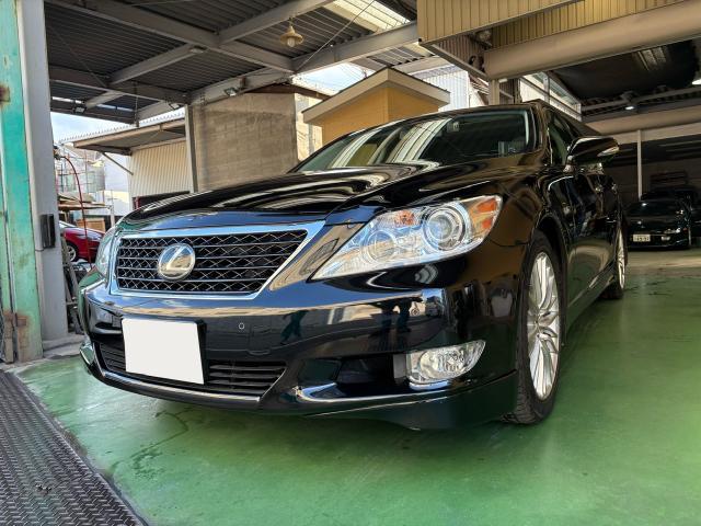 LEXUS LS460 レンズ黄ばみを除去しませんか？　ヘッドライトクリーニング　レンズリペア　傷・ヒビ・黄ばみを除去します　大阪　奈良　和歌山　兵庫　京都　滋賀　車の駆け込み寺　DORRY