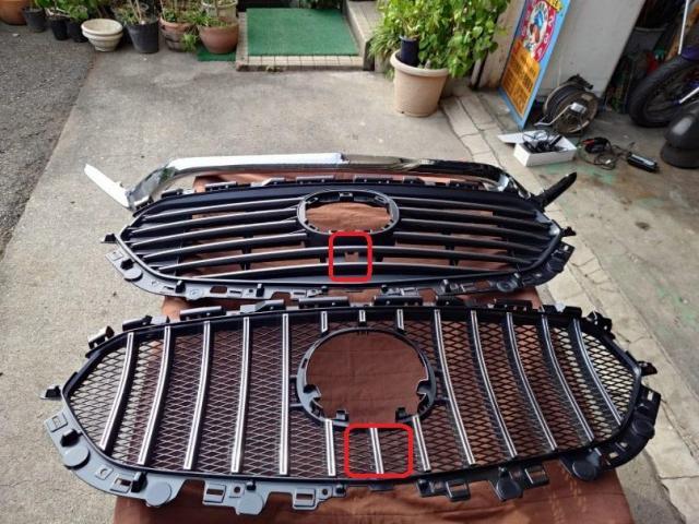 マツダ　ＣＸ－８ バーチカルグリル取り付け　グリル加工　カメラ加工　　外装品・エアロパーツ取付