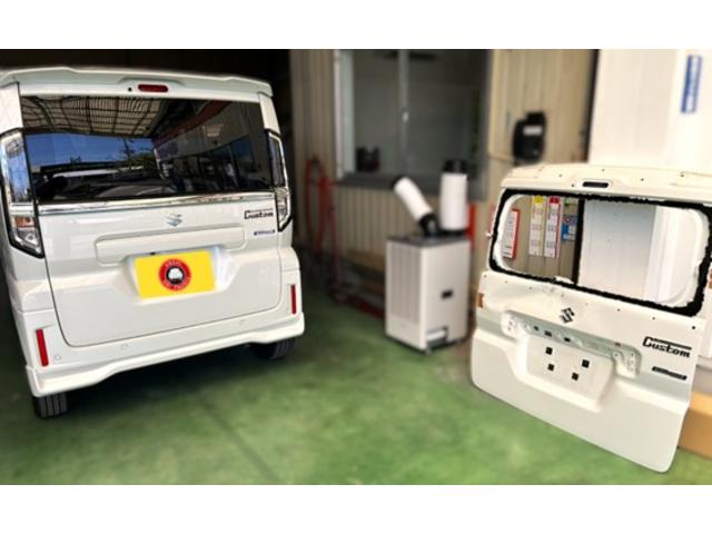 スズキ　スペーシアカスタム　キズ・へこみ直し　ガラス交換
