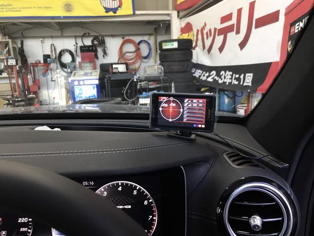 メルセデスベンツ　AMG E43 ユピテル　レーダー　取り付け　燕市　新潟県　修理　外車　輸入車