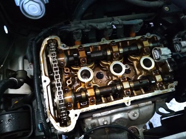 スズキ　アルト　オイル漏れ修理　松山市