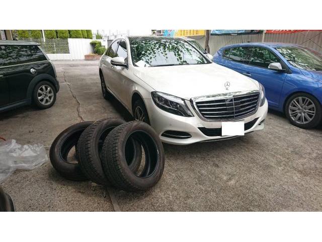 メルセデスベンツ S400 HYBRID　2014/11  DAA-222057
タイヤ　組み替え　冬用から夏用　245/50R18　甲府市　甲斐市　南アルプス市