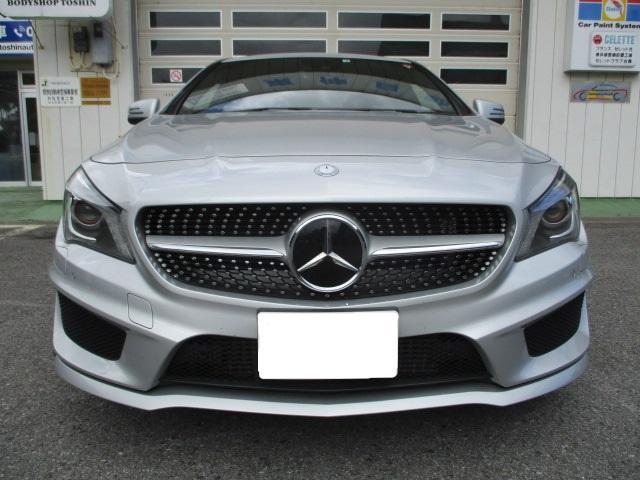 メルセデスベンツ CLA キズへこみ鈑金修理 ドア交換　輸入車　外国車　千葉市・佐倉市・成田市・冨里市・香取市・旭市・銚子市・八街市・東金市・鹿嶋市 