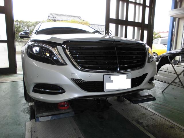 W222メルセデスベンツ Sクラス オイル交換 S４００ハイブリッド 埼玉 群馬 上里 本庄 輸入車 外車修理 鈑金 グーネットピット