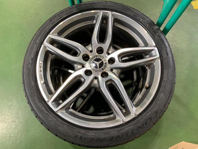 タイヤ交換 メルセデスベンツAクラス 225/40R18【姫路市 持込タイヤ交換 組替 取付 バランス調整 TPMS 空気圧お任せください】