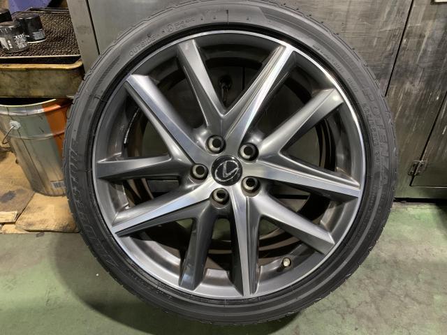 レクサス LEXUS GS Fスポーツ  265/35R19 タイヤ交換【姫路市 持込タイヤ交換 組替 取付 バランス調整 TPMS 空気圧お任せください】