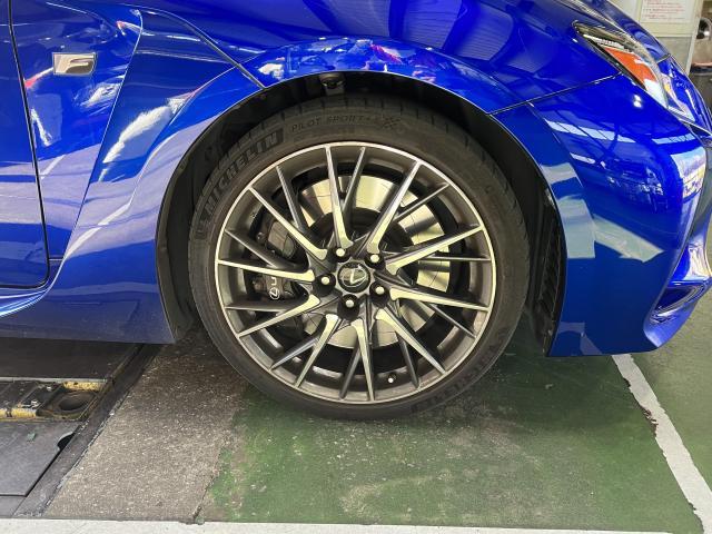 レクサス RC-F ホイール履き替え 空気圧センサー登録【姫路市 車検 修理 鈑金 取付 保険 コーティングお任せください】