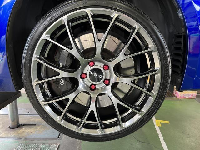 レクサス RC-F ホイール履き替え 空気圧センサー登録【姫路市 車検 修理 鈑金 取付 保険 コーティングお任せください】