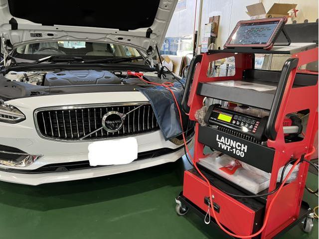 コンピューター診断実施　ボルボ　V90【姫路市 車検 修理 鈑金 取付 保険 コーティングお任せください】