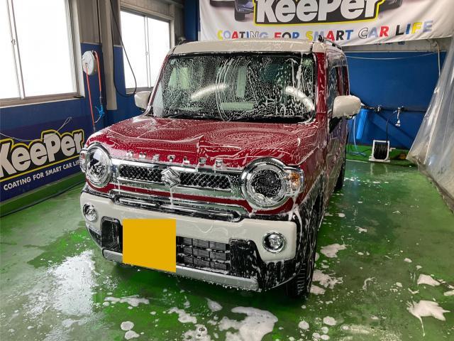 新型ハスラー　ボディコーティングkeeperダイヤモンドキーパー施工【姫路市 車検 修理 鈑金 取付 保険 コーティングお任せください】