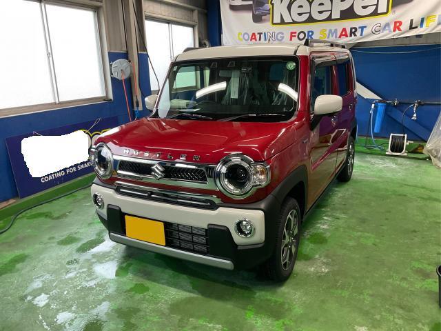 新型ハスラー　ボディコーティングkeeperダイヤモンドキーパー施工【姫路市 車検 修理 鈑金 取付 保険 コーティングお任せください】