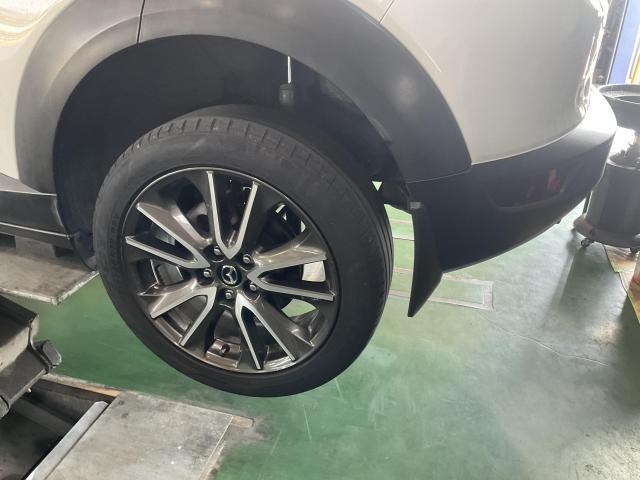 マツダ CX-3 サスペンション・足回り異音修理。【姫路市 車検 修理 鈑金 取付 保険 コーティングお任せください】