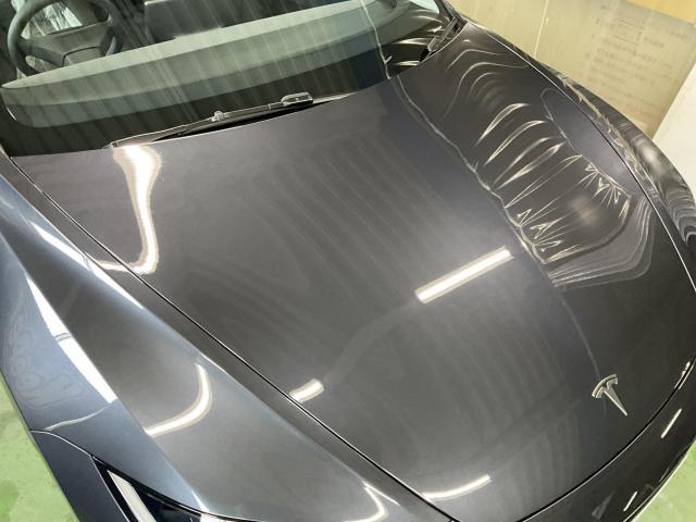 テスラ モデル3 エコダイヤキーパー施工【姫路市 車検 修理 鈑金 取付 保険 コーティングお任せください】