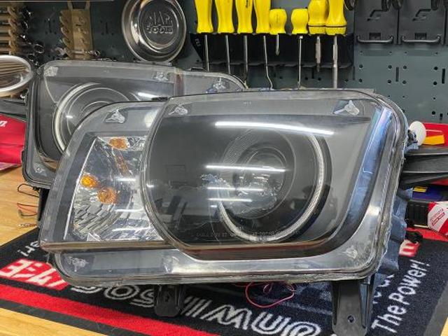 【車検対応 ﾛｰﾋﾞｰﾑ】 2011 GM ｼﾎﾞﾚｰ ｶﾏﾛ ﾍｯﾄﾞﾗｲﾄ 日本仕様 左側通行用に加工 改善 光軸 光量 ｸﾘｰﾝｱｯﾌﾟ 愛知県より 「JDS外車改善ラボ」 ﾜｲﾙﾄﾞｽﾀｲﾙ・ﾃｽﾄｾﾝﾀｰ水戸