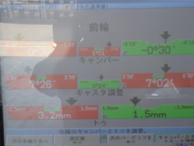 レヴォーグ車高調取付!!　４輪アライメント測定・調整