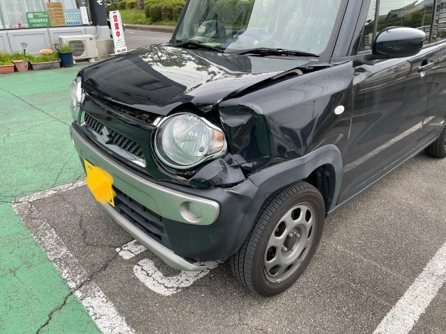 スズキハスラーバンパーボンネットヘッドライトフェンダー交換車両保険修理岡崎豊田安城