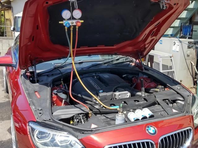 F06 BMW　６シリーズ　エアコン修理　エアコンガス補充　エアコン　広島　安佐北区　輸入車　高級車