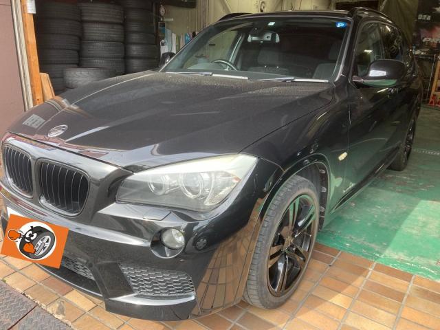 京都　タイヤ交換　BMW　X1　ランフラットタイヤ　18インチ　持込　久御山町　伏見　八幡　外車　輸入車　持込　タイヤ交換