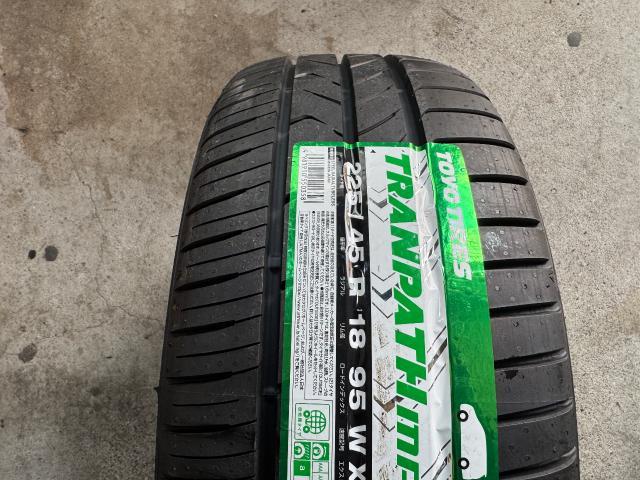 オデッセイ 持込タイヤ交換 トーヨータイヤ トランパス 225/45-18   広島市　安佐南区　五日市　佐伯区　廿日市　持込タイヤ交換　持込取付　タイヤ裏組　タイヤ交換