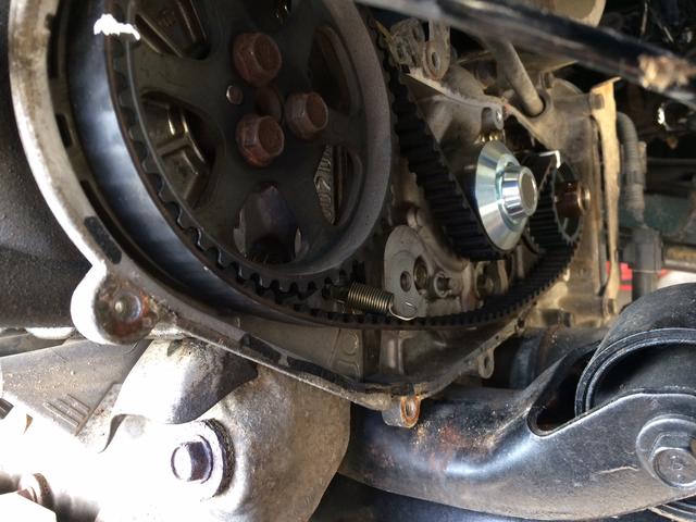 タイミングベルト交換　車検　サンバー