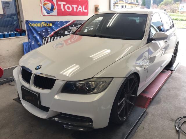 BMW 3シリーズ E90 エンジンオイル交換 TOTAL 5W-40 福島県 白河 輸入車メンテナンス 輸入車販売