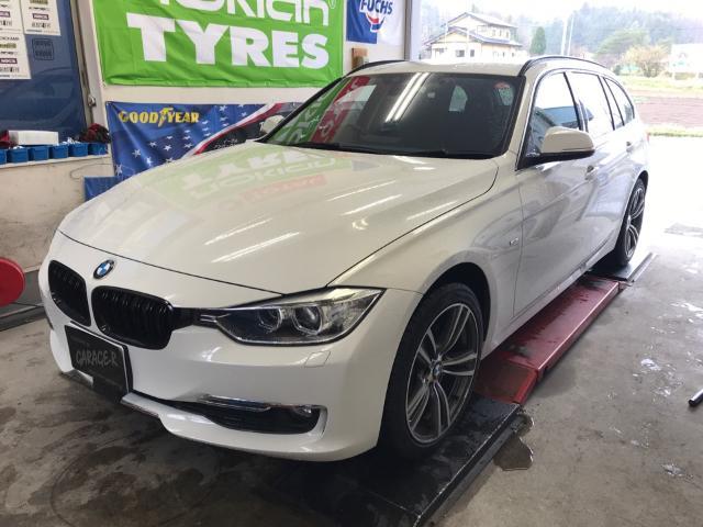 BMW 3シリーズ F31 320d  エンジンオイル交換　エレメント交換　オイル持込　福島県　白河市　輸入車メンテナンス　パーツ持込歓迎