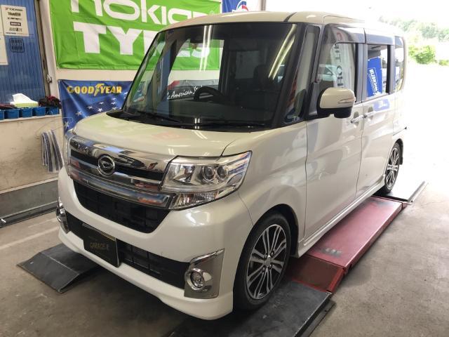 ダイハツ　タント　LA600S ダウンサス取付　TANABE DF210  4輪アライメント調整　福島県　白河市　カスタム車両製作　GTパーツ格安販売　中古車販売店