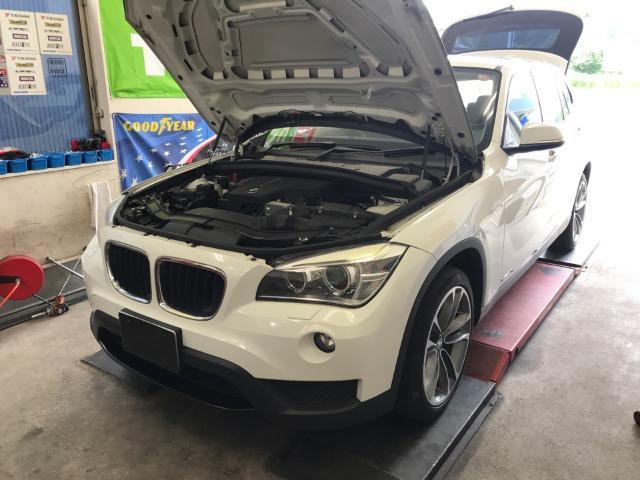 中古車ご成約　BMW X1 E84後期  納車前整備点検　車両診断テスト　エンジンオイル交換　希望ナンバー取得　福島　白河市　輸入中古車販売　輸入車メンテナンス　FUCHSオイル正規取扱店