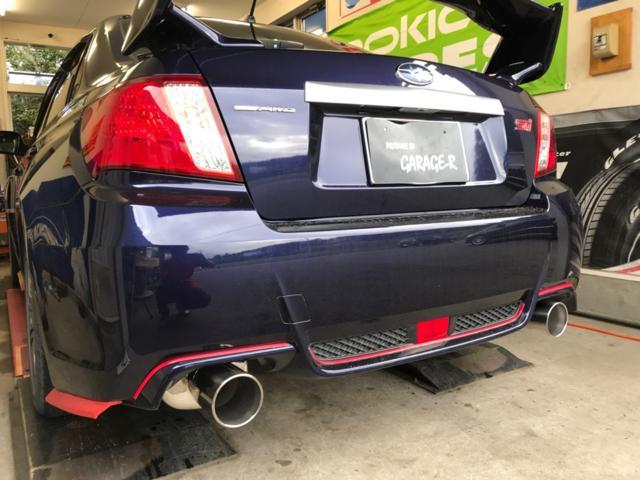 スバル　インプレッサ　WRX  マフラー交換　フジツボ製　パーツ持込　福島県　白河市　GTパーツ取付　カー用品販売　