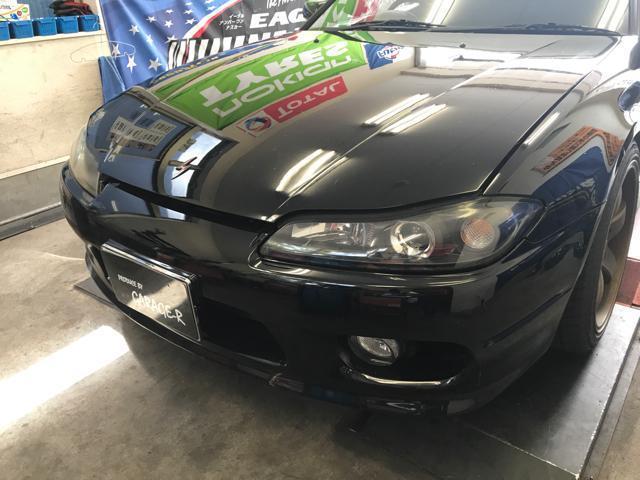 日産　シルビア　S15  ヘッドライト交換　シーケンシャルウィンカー　LEDヘッドライト　福島県　白河市　パーツ持込交換　GTパーツ取付　中古車販売店