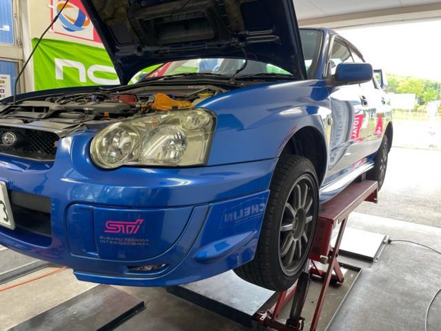 スバル　インプレッサWRX STI  定期メンテナンス　エンジンオイル交換　タイヤ交換　中古車販売車両　福島県　白河市　中古車販売店　FUCHS正規販売店