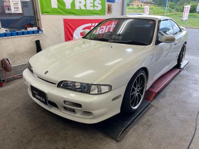 日産 シルビア S14 車検整備 エンジンオイル交換 キャリパー