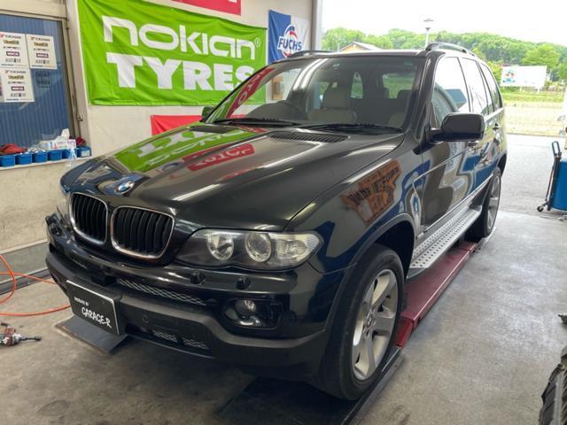 BMW X5 E53  エアサス点検修理　エアサスポンプ　バルブユニット　コントロールユニット　ベローズ　エアサス制御不能　福島県　白河市　輸入車修理　輸入中古車販売店