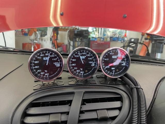 マツダ RX7 FD3S 追加メーター取付 油温計 油圧計 水温計 マツダ RX7 FD3S 追加メーター取付 油温計 油圧計 水温計