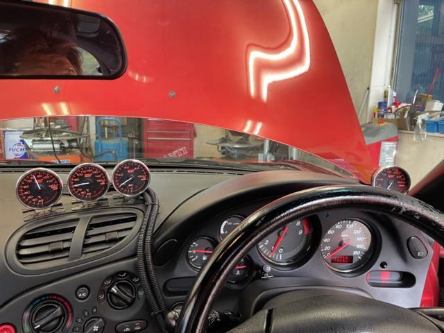 マツダ RX7 FD3S 追加メーター取付 油温計 油圧計 水温計 マツダ RX7 FD3S 追加メーター取付 油温計 油圧計 水温計