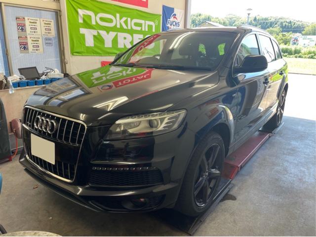 アウディ　Q7  エンジンオイル交換　TOTAL 5W-40  サービスリセット　輸入車メンテナンス　福島県　白河市　輸入中古車販売店