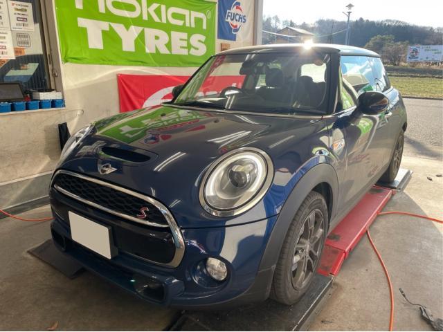 MINI CooperS ブレーキメンテナンス　ブレーキパッド交換　低ダストタイプ　ディスクローター交換　サービスリセット　DIXCEL  福島県　白河市　輸入車メンテナンス　輸入中古車販売店