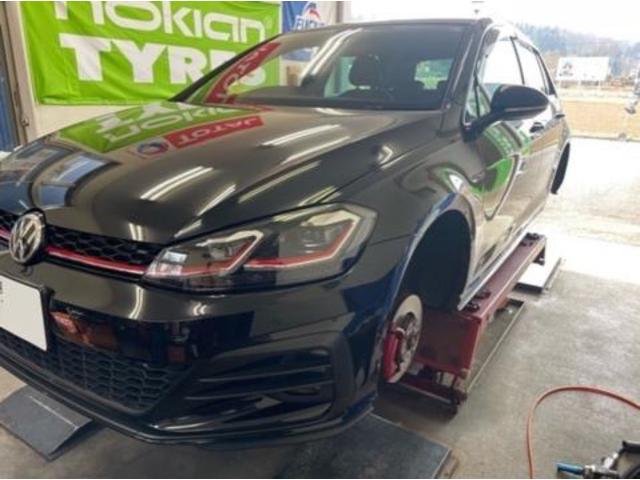 フォルクスワーゲン　ゴルフGTI タイヤ入替　バランス調整　ブリヂストン　POTENZA  18インチ　福島県　白河市　輸入車メンテナンス　輸入中古車販売店