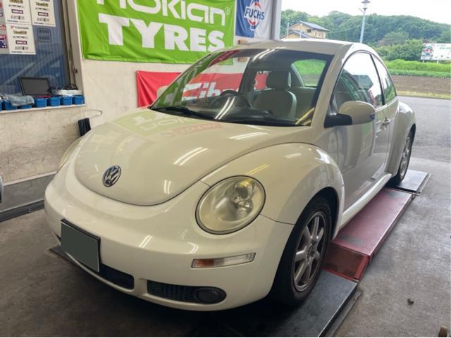 フォルクスワーゲン　ニュービートル　エンジン警告灯　車両診断テスト　ブレーキ効きが悪い　バキュームライン交換　ワンオフ加工修理　福島県　白河市　輸入車修理　輸入中古車販売