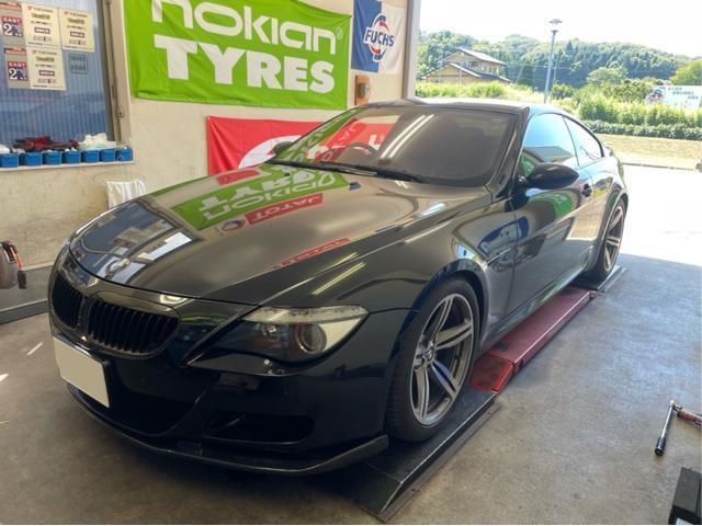 BMW M6 車検整備点検　ブレーキメンテナンス　ウォッシャーモーター交換　車両診断テスト　福島県　白河市　輸入車メンテナンス　輸入中古車販売店