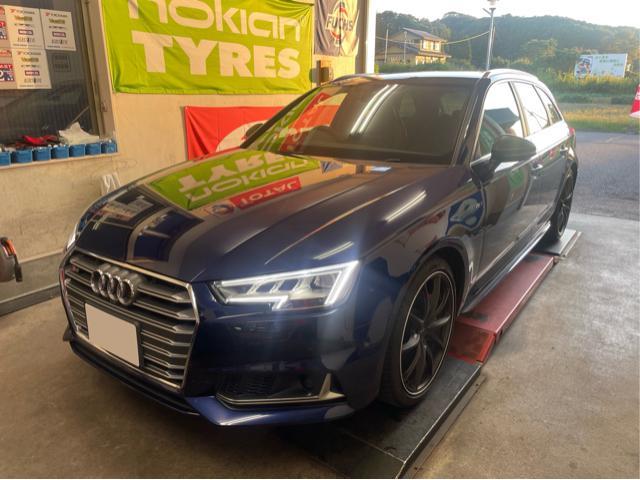 アウディ S4アバント　車検整備点検　エアークリーナー交換　エンジンオイル交換　TOTAL  5W-40  車両診断テスト　サービスリセット　福島県　白河市　輸入車メンテナンス　輸入中古車販売店