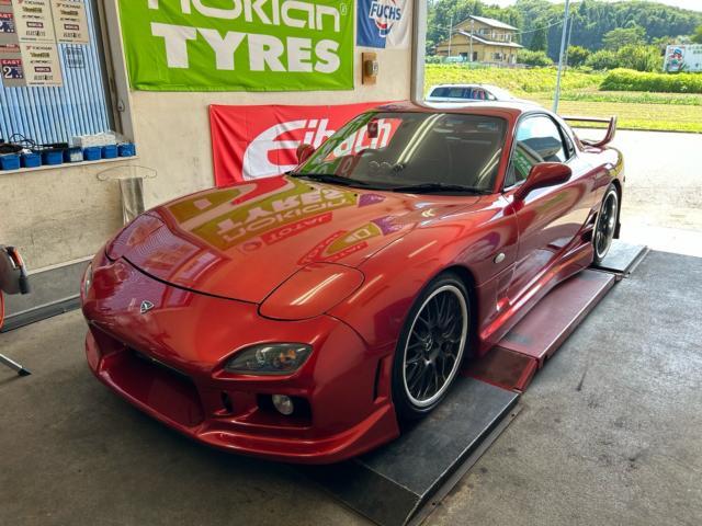 マツダ RX-7 FD3S ステアリング交換　ラフィックス取付　パーツ持込　福島県　白河市　車両カスタム　チューニング　中古車販売店