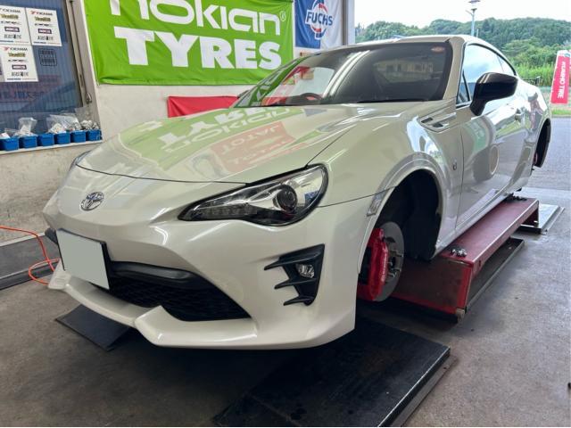 トヨタ　86   法定車検整備　スパークプラグ交換　エンジンオイル交換　車検予約　中古車販売店　福島県　白河市