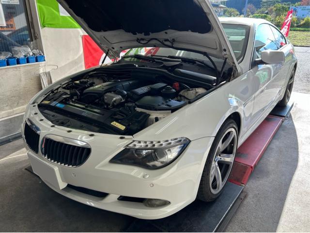ＢＭＷ　６シリーズ　630i   エンジン振動　エンジンチェックランプ　イグニッションコイル不良　水温が上がる　修理見積　輸入車メンテナンス　輸入車販売店　福島県　白河市