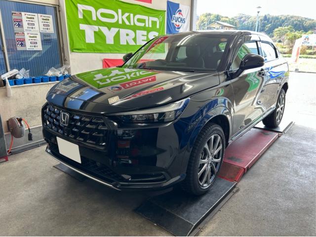 ホンダ　ヴェゼル　タイヤ販売、タイヤ交換　スタッドレスタイヤ＆アルミホイール販売取付　18インチ　中古車販売店　タイヤ格安販売　福島県　白河市