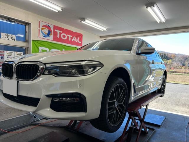 ＢＭＷ　５シリーズ　530i   法定車検整備  ブレーキメンテナンス　サービスリセット　給油口が開かない　フューエルリッドASSY交換　輸入車メンテナンス　輸入車販売店　福島県　白河市