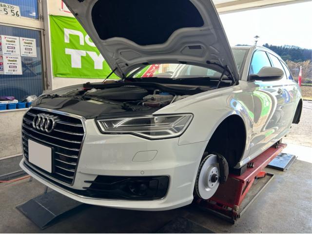 アウディ　Ａ６アバント　ブレーキメンテナンス　ブレーキパッド交換　ディスクローター交換　DIXCEL  低ダストタイプ　輸入車メンテナンス　輸入車販売店　福島県　白河市