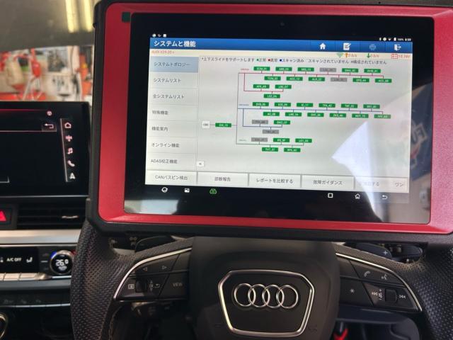 アウディ　A5   法定車検整備　車検整備点検　ブレーキメンテナンス　サービスリセット　輸入車販売店　輸入車メンテナンス　福島県　白河市