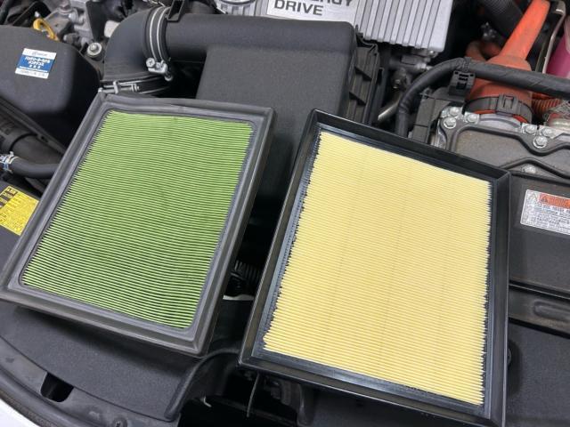 トヨタ　プリウス　法定車検整備　エンジンオイル交換　エアークリーナー交換　エアコンフィルター交換　スタッドレスタイヤ販売　中古車販売店　福島県　白河市