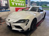 トヨタ スープラ A90 ダウンパイプ取付 パーツ持込 福島県 白河 トヨタ スープラ A90 ダウンパイプ取付 パーツ持込 福島県 白河